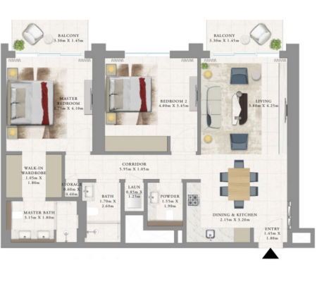 2 BEDROOM