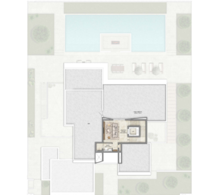 6 BEDROOM FLAT ROOF PLAN