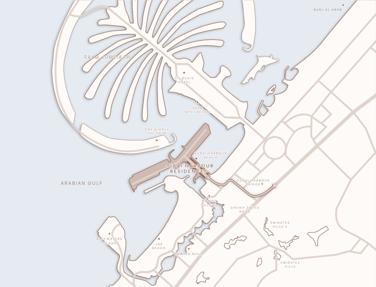 dubai harbour residences map