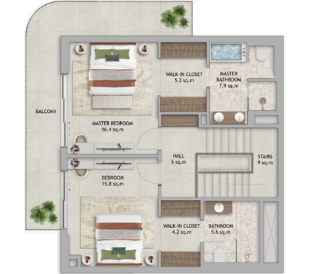 duplex type upper level 2