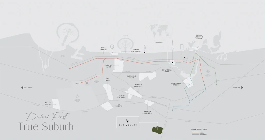 The Valley by Emaar Map